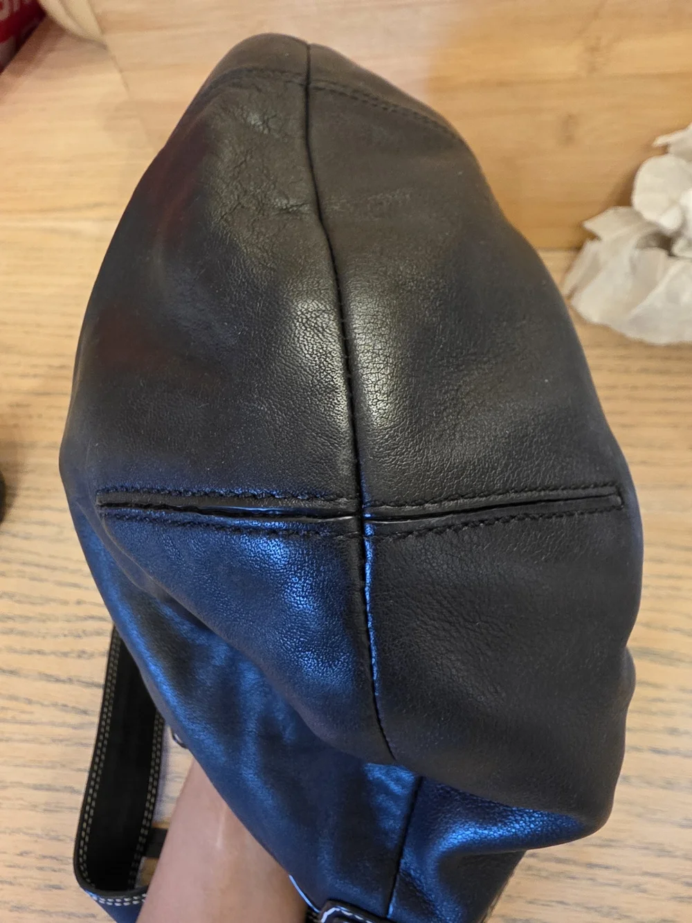 Coach Black Leather Hobo Shoulder Bag
